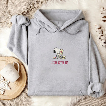 Jesus Loves Me Embroidered Hoodie