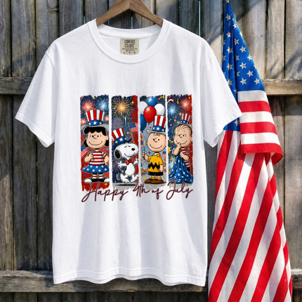 Comfort Colors Happy 4th of July Patriotic Friends T-Shirt