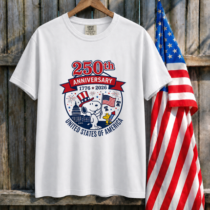 Comfort Colors 250th Anniversary United States of America Snoopy T-Shirt