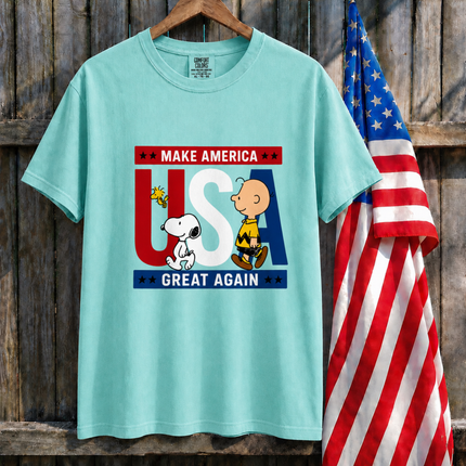 Comfort Colors Make America Great Again Patriotic Friends T-Shirt