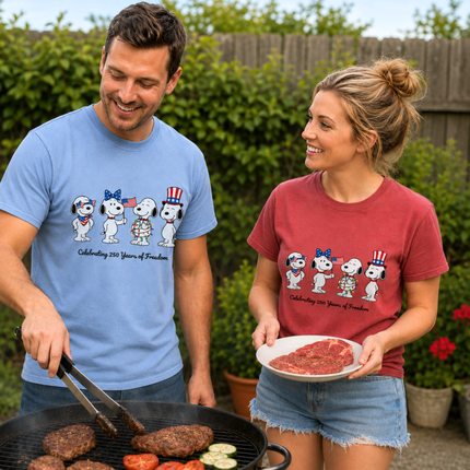 Comfort Colors Celebrating 250 Years of Freedom Patriotic Puppies T-Shirt