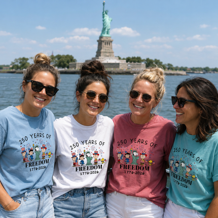 Comfort Colors 250 Years of Freedom Historical Patriotic Friends T-Shirt