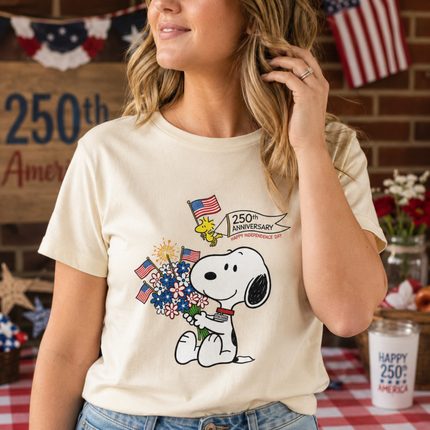 Comfort Colors 250th Anniversary Happy Independence Day Snoopy T-Shirt