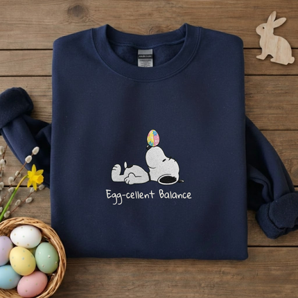 Egg-cellent Balance Easter Embroidered Sweatshirt