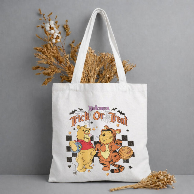 Halloween Tigger And Pooh Trick Or Treat Tote Bag