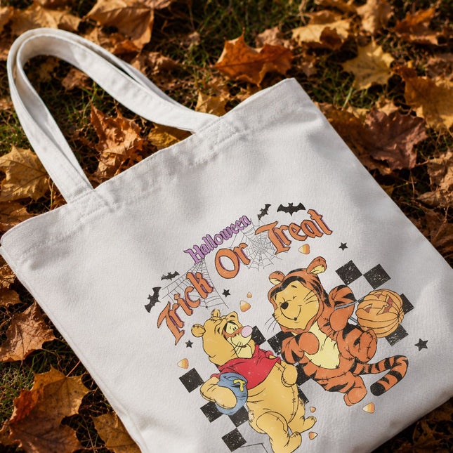 Halloween Tigger And Pooh Trick Or Treat Tote Bag