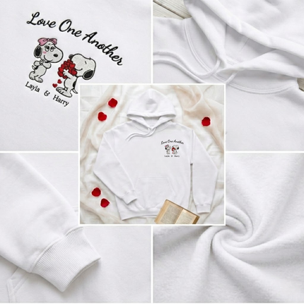 Love One Another Embroidered Hoodie