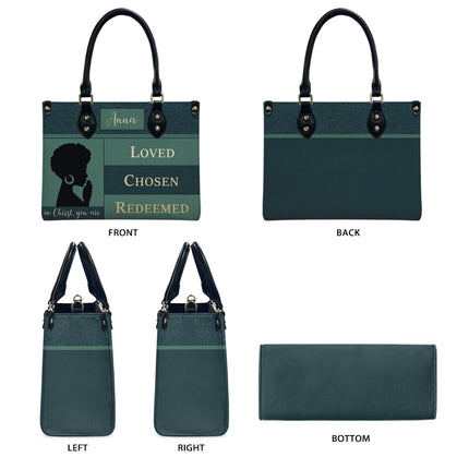 Personalized Loved Chosen Redeemed Leather Handbag