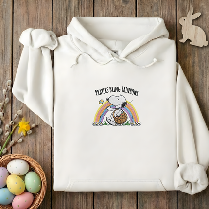Prayers Bring Rainbows Embroidered Hoodie