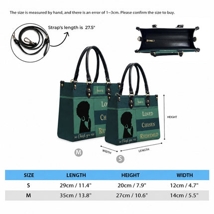 Personalized Loved Chosen Redeemed Leather Handbag