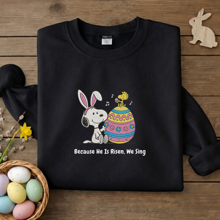 He is Risen We Sing Easter Embroidered Sweatshirt