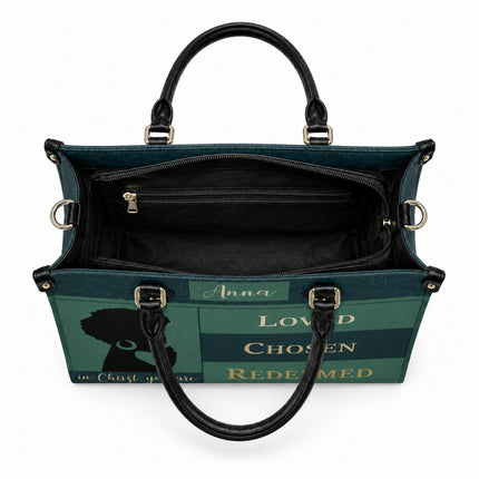 Personalized Loved Chosen Redeemed Leather Handbag