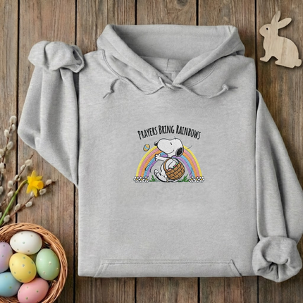 Prayers Bring Rainbows Embroidered Hoodie