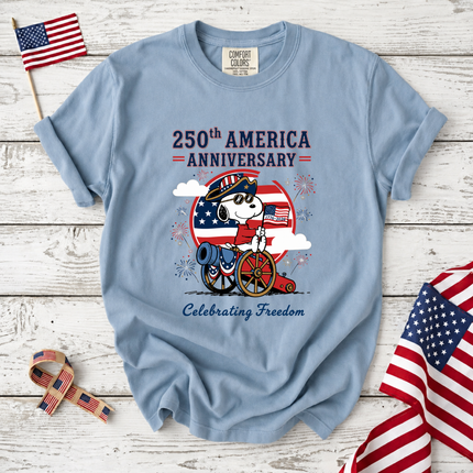 Comfort Colors 250th America Anniversary Celebrating Freedom Cannon T-Shirt