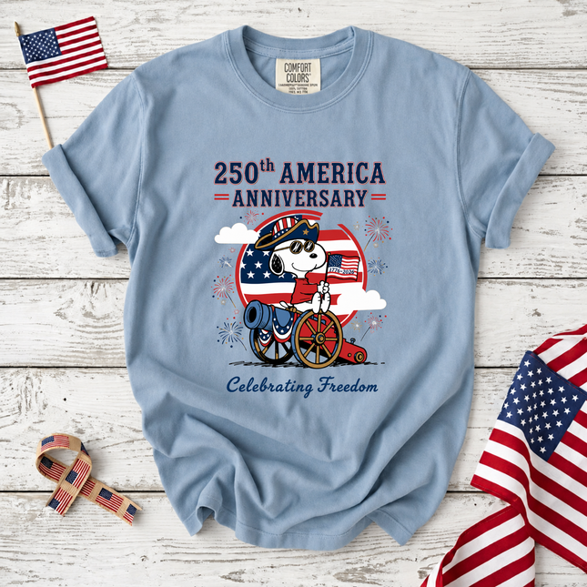 Comfort Colors 250th America Anniversary Celebrating Freedom Cannon T-Shirt