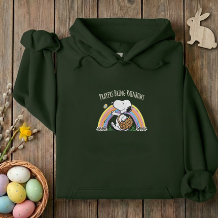 Prayers Bring Rainbows Embroidered Hoodie