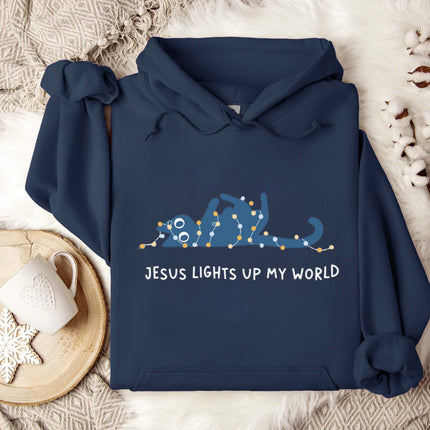 Jesus Lights Up My World Gildan Hoodie