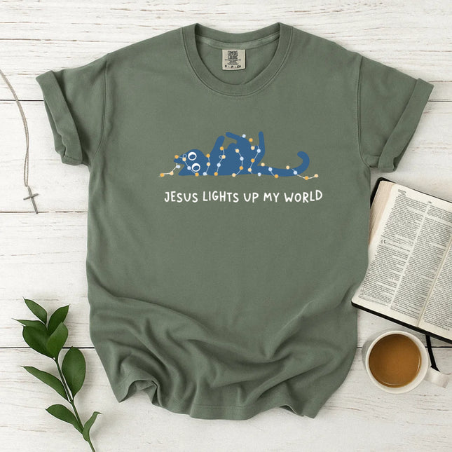 Comfort Colors Jesus Lights Up My World T-Shirt