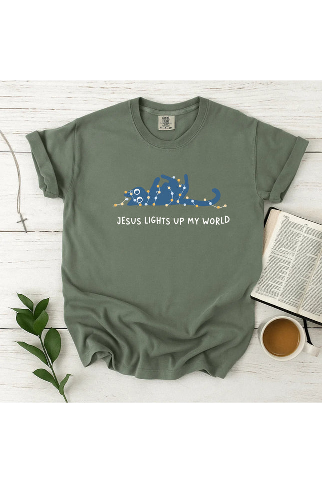 Comfort Colors Jesus Light Up My World T-Shirt