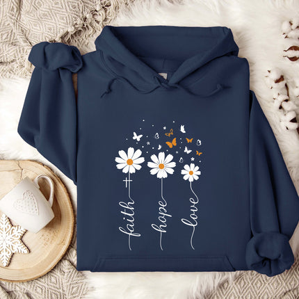 Faith Hope Love Gildan Hoodie