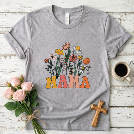 Retro Floral Wildflower MAMA T-Shirt