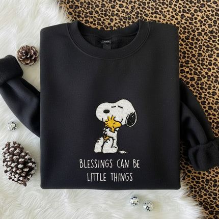 Blessings Can be Little Things Embroidered Sweatshirt
