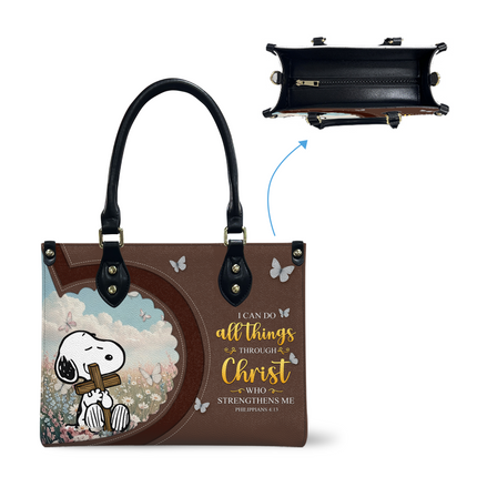 Can Do All Things Through Christ Leather Handbag