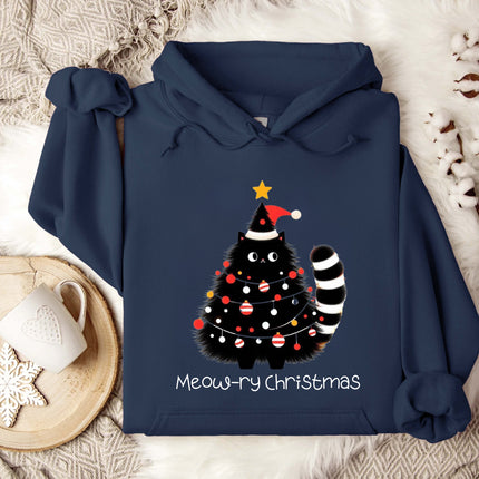Meow-ry Christmas Hoodie