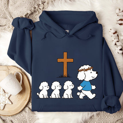 Marching in Faith Dogs Cute Gildan Hoodie