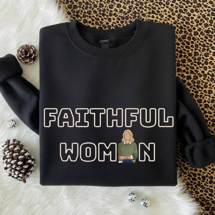 faithful woman Embroidered Sweatshirt