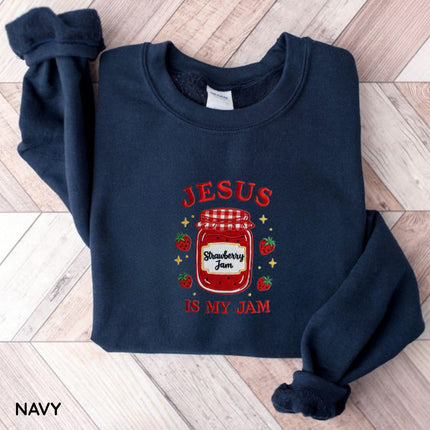 Jesus Is My Jam Embroidery Sweatshirt
