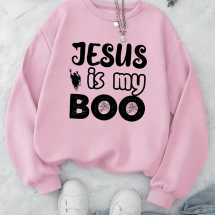 Jesus Is My Boo Sweatshirt - Christian Ghost Halloween Pullover