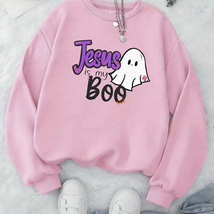Jesus Is My Boo Sweatshirt - Funny Faith Graphic Crewneck