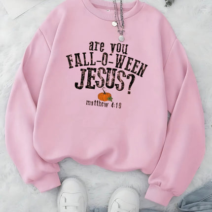 Christian Fall-O-Ween Sweatshirt – Are You Following Jesus Matthew 4:19 Pumpkin Pullover