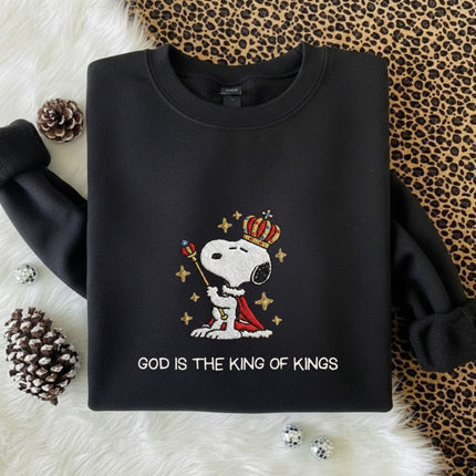 God IS the king of kings Embroidered Sweatshirt