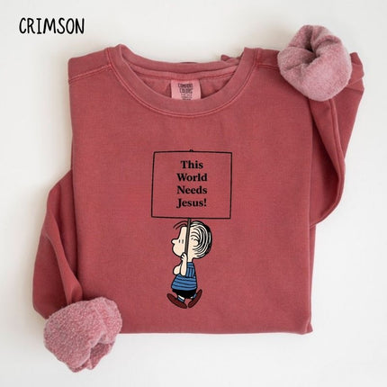 Comfort Colors "This World Needs Jesus" Graphic Sweatshirt