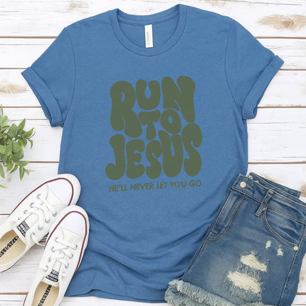 Comfort Colors “Run to Jesus” Christian T-Shirt