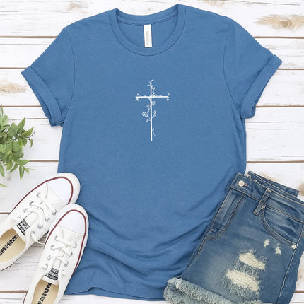 Comfort Colors Faithful Cross Graphic Tee