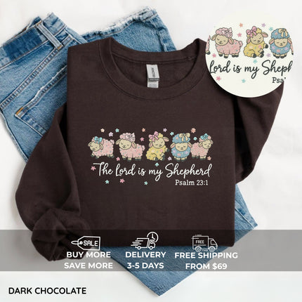 The Lord Is My Shepherd Embroidery Sweatshirt