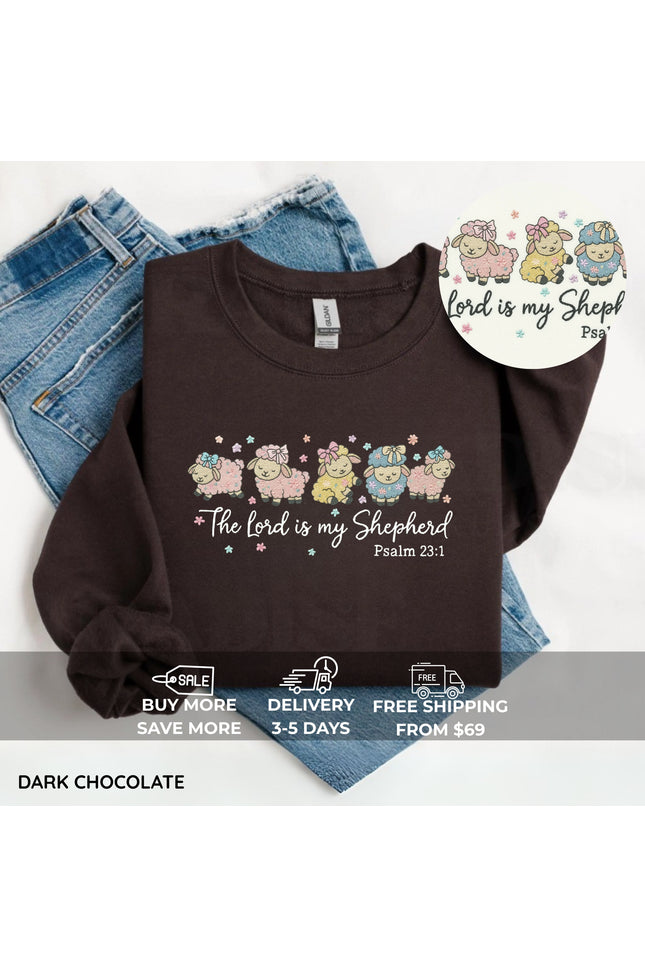 The Lord Is My Shepherd Embroidery Sweatshirt