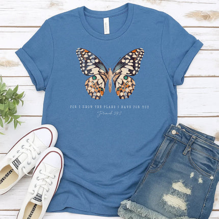 Comfort Colors Butterfly Jeremiah 29:11 Christian T-Shirt
