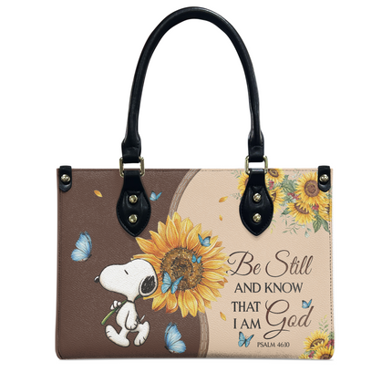 Be Still And Know That I Am God Leather Handbag