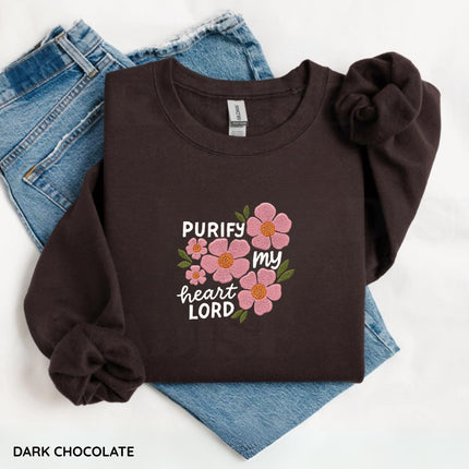 Furify My Heart Lord Embroidery Sweatshirt