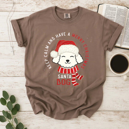 Comfort Colors Santa Dog T-Shirt