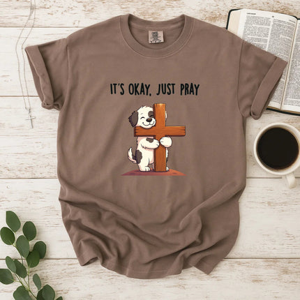 Comfort Colors Just Pray Christian Dog T-Shirt