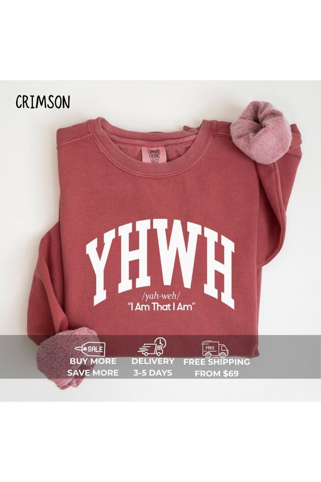 Comfort Colors YHWH I Am That I Am Christian Sweatshirt