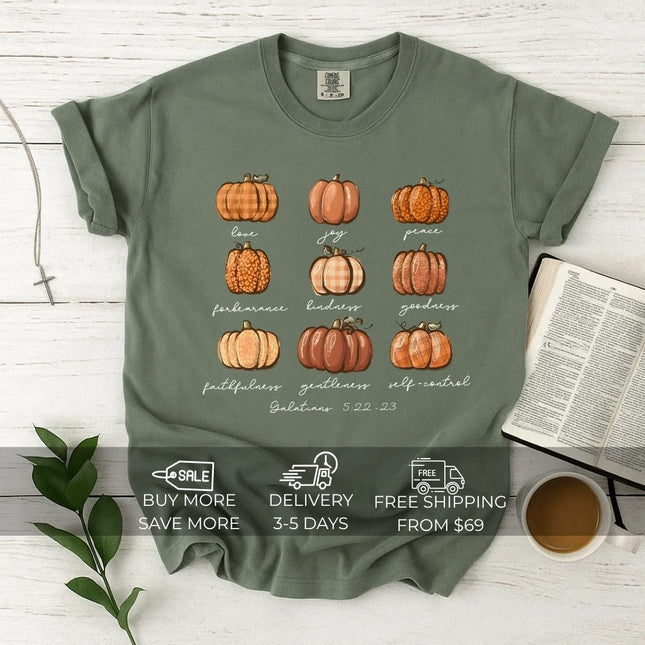 Comfort Colors Buffalo Plaid Pumpkin T-Shirt