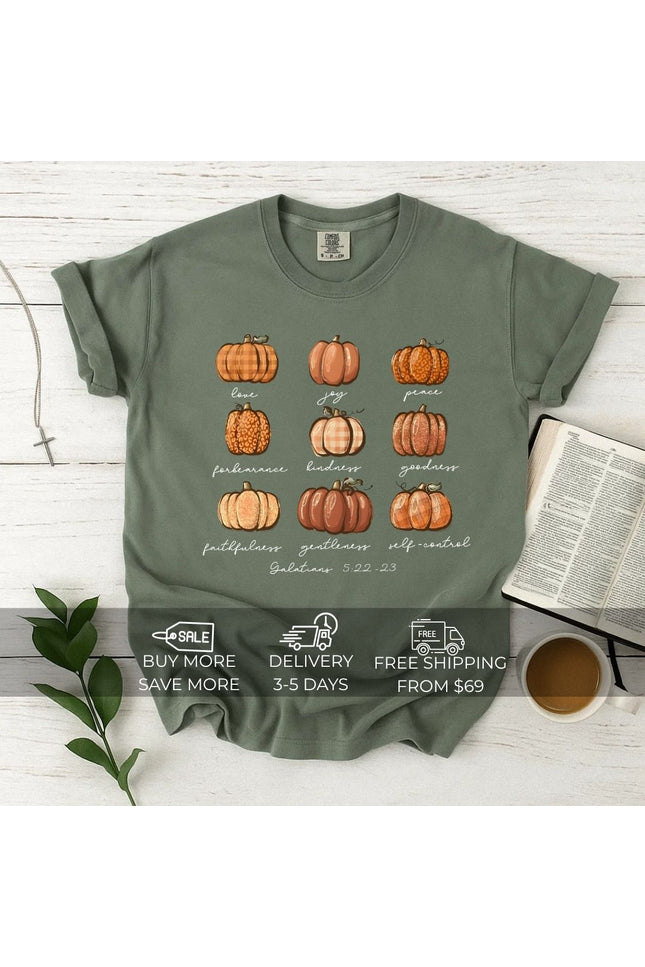Comfort Colors Buffalo Plaid Pumpkin T-Shirt