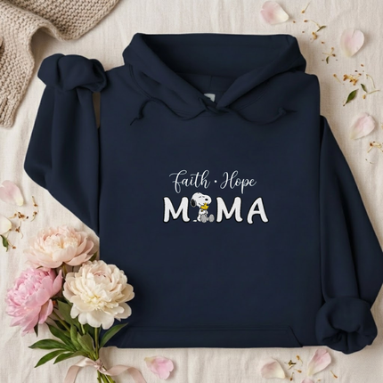Faith Hope MAMA Embroidered Hoodie