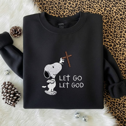 Let Go Let God Embroidered Sweatshirt